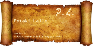 Pataki Lelle névjegykártya