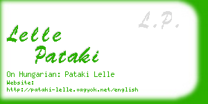 lelle pataki business card